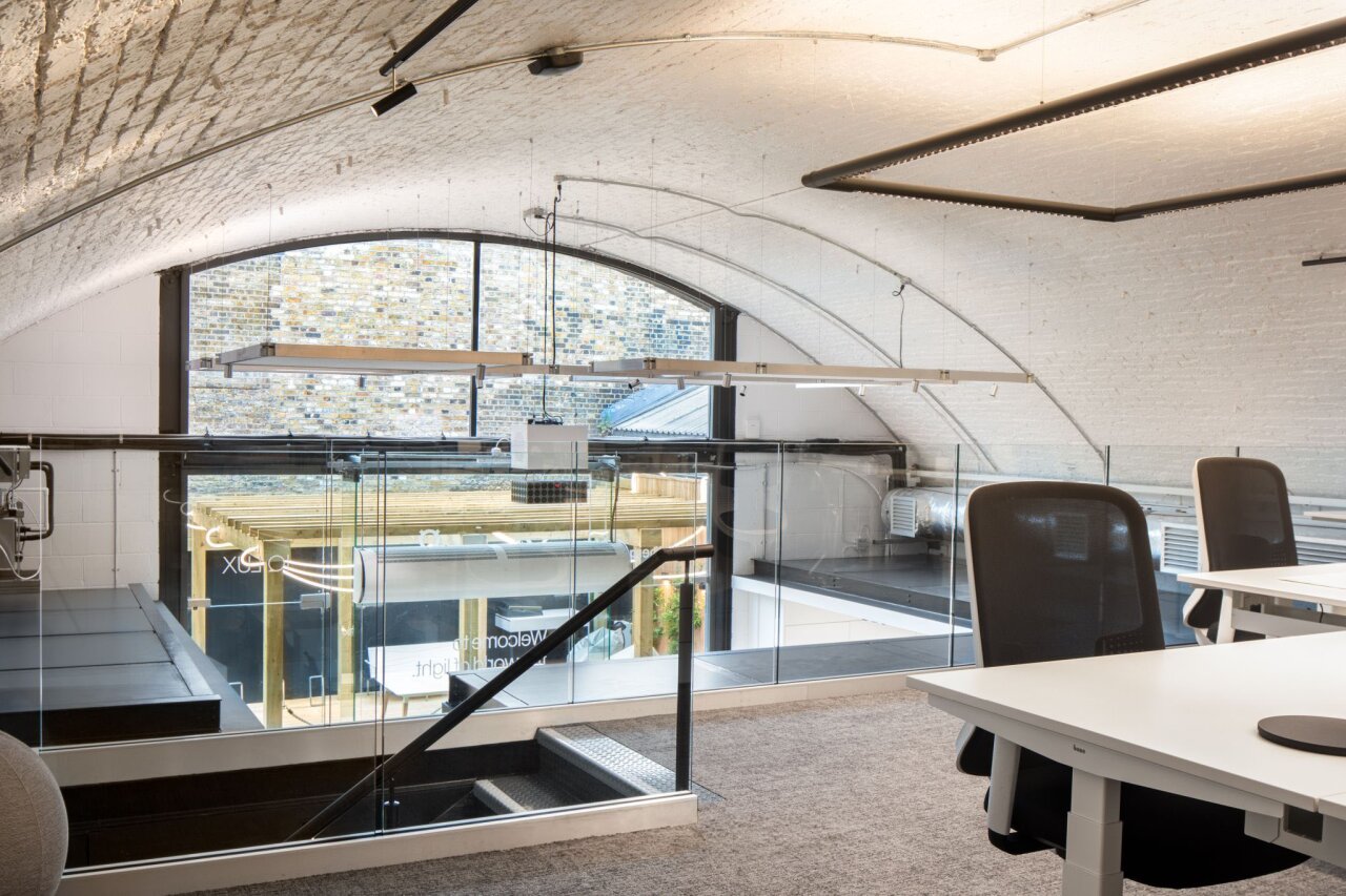 Mezzanine Floor Under Arch.