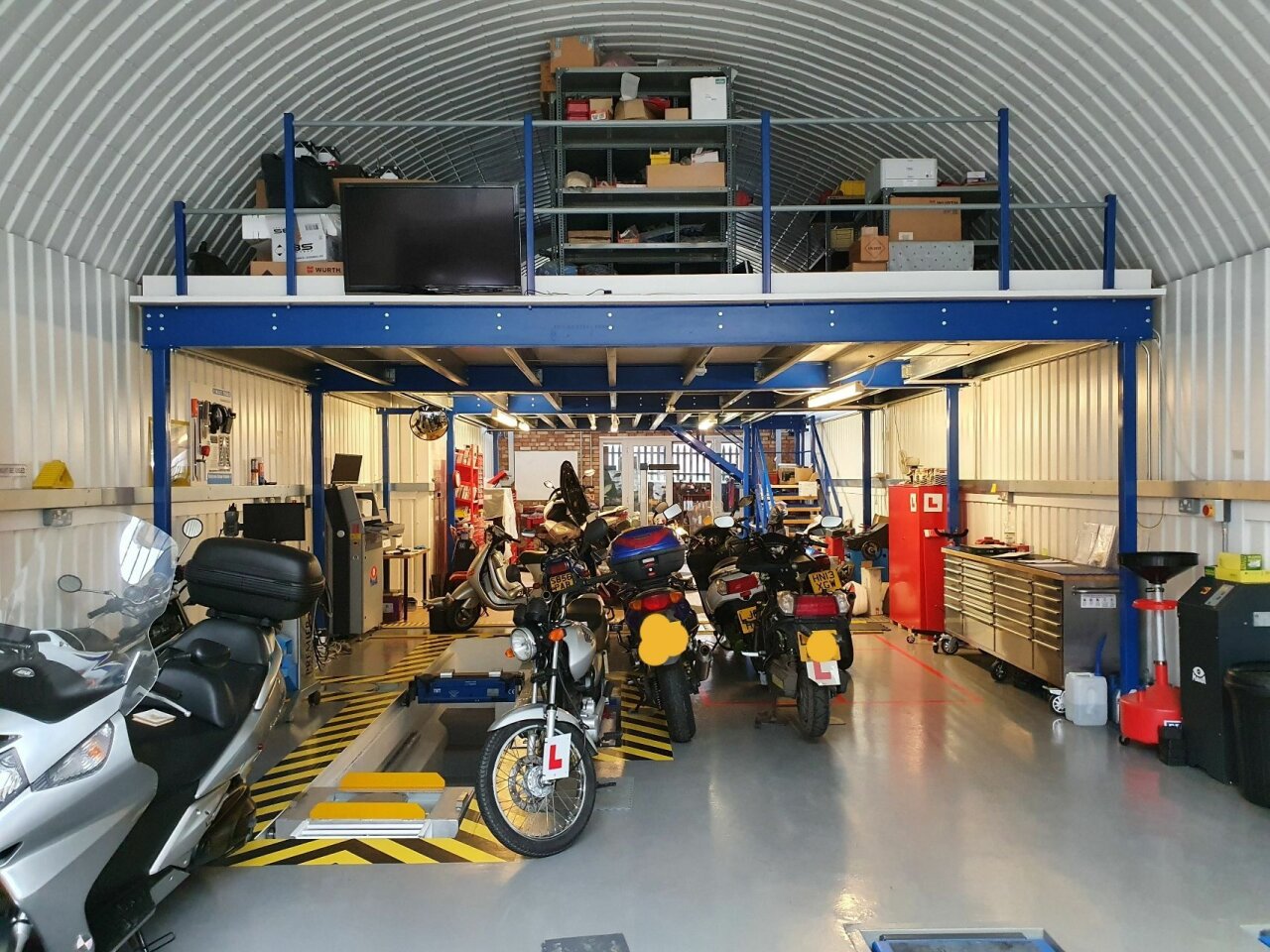 Railway Arch Mezzanine Floor - Motorcyles.