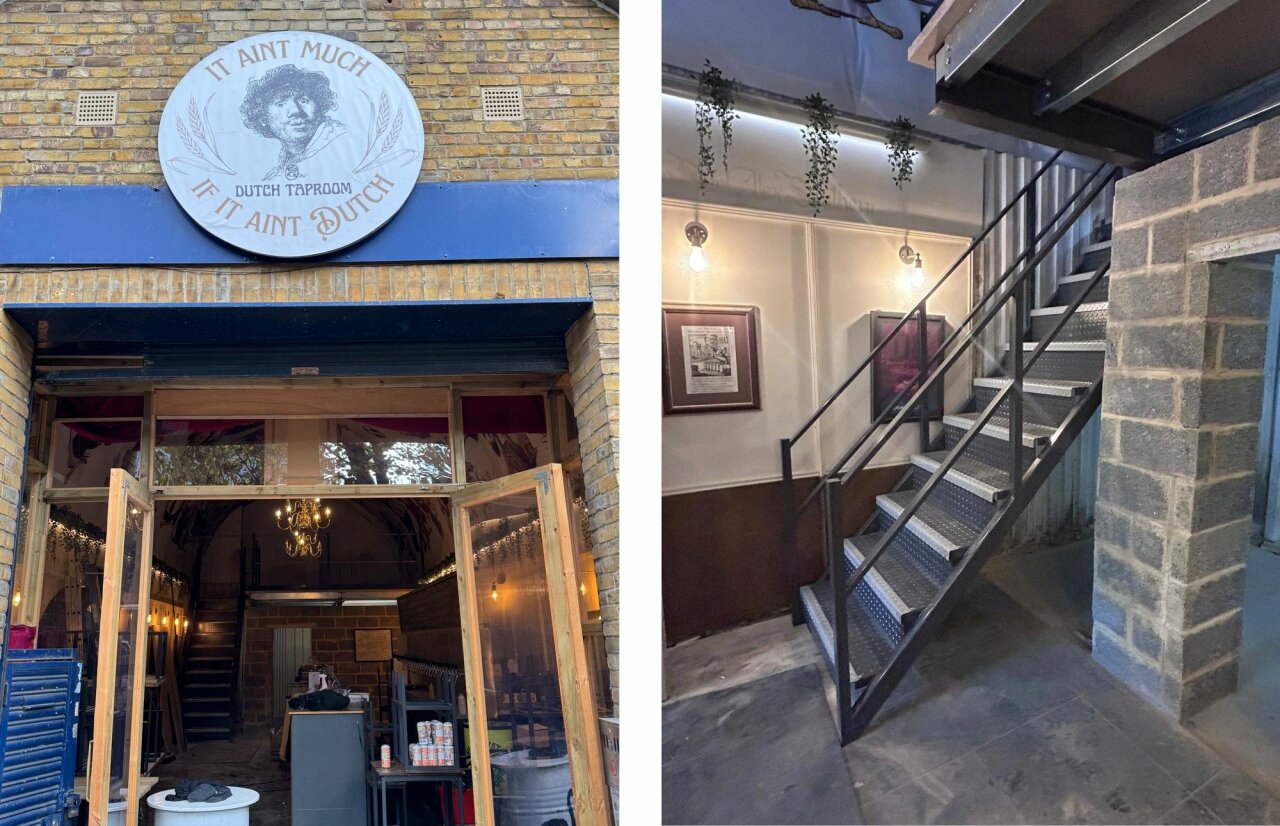 Railway Arch Mezzanine Floor - Dutch Drinks tap room, London.